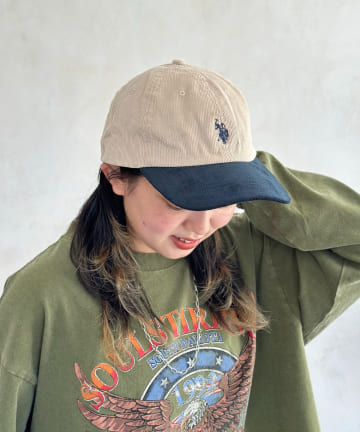 CPCM(シーピーシーエム) 【U.S. POLO ASSN.】コーデュロイキャップ