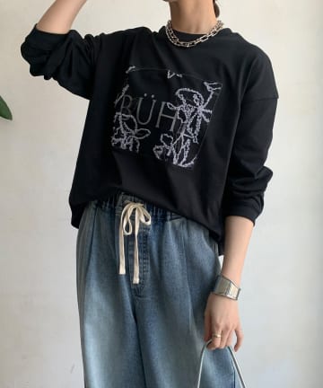 DOUDOU(ドゥドゥ) 【WEB限定】レースロゴロンTEE