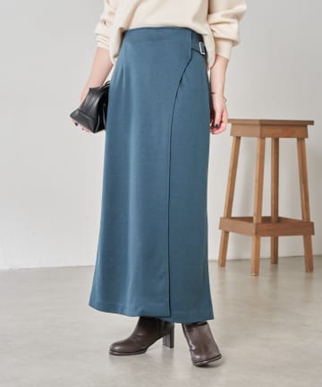 【ウエスト調整可】サイドベルトタイトスカート