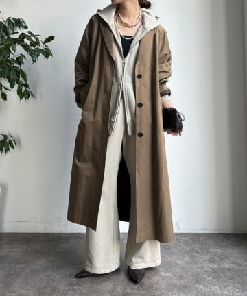 DOUDOU(ドゥドゥ) ライナー付ロングトレンチコート