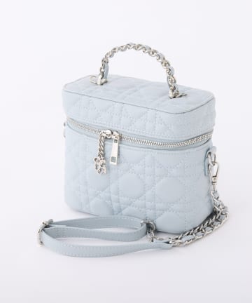 one after another NICE CLAUP(ワンアフターアナザー ナイスクラップ) 【新色追加】チャーム付きキルティングバニティバッグ