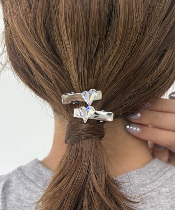 Lattice(ラティス) ストーンヘアクリップセット(2P)