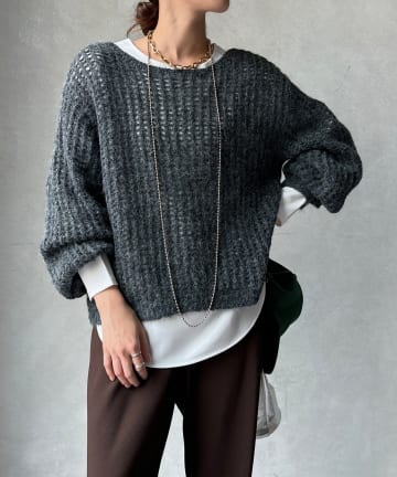 DOUDOU(ドゥドゥ) 【WEB限定】メッシュニットプルオーバー＋インナーセット