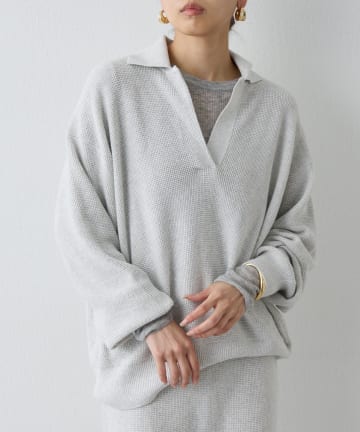 GALLARDAGALANTE(ガリャルダガランテ) 【HERITANOVUM】【セットアップ対応】ワッフルスッキパーニット