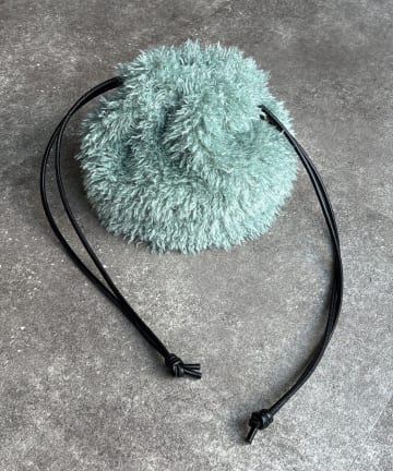 シャギー巾着バッグ