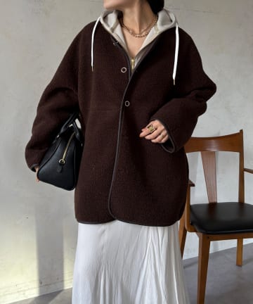 DOUDOU(ドゥドゥ) リバーシブルボアコート