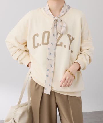 COLLAGE GALLARDAGALANTE(コラージュ ガリャルダガランテ) 【前後２通りで着れる】COZYロゴスウェット