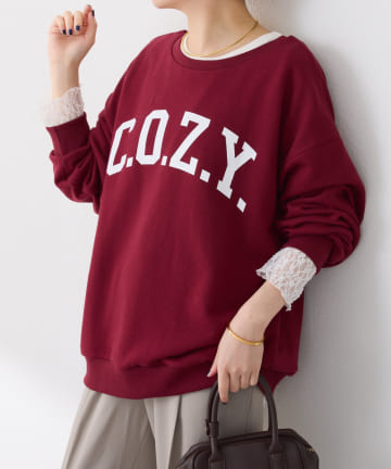 COLLAGE GALLARDAGALANTE(コラージュ ガリャルダガランテ) 【前後２通りで着れる】COZYロゴスウェット