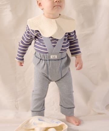 CIAOPANIC TYPY(チャオパニックティピー) 【BABY】【Qinn】サス付き配色ステッチリブパンツ