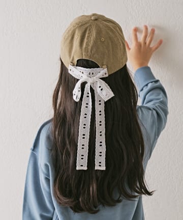 CIAOPANIC TYPY(チャオパニックティピー) 【KIDS】コットンレース紐ピグメント加工TIMEロゴCAP