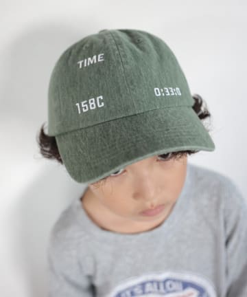 CIAOPANIC TYPY(チャオパニックティピー) 【KIDS】コットンレース紐ピグメント加工TIMEロゴCAP