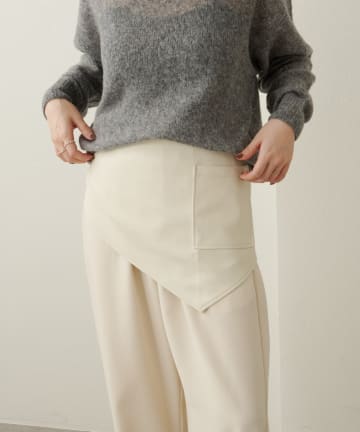 専用❤CLATHAS ワンピ 羊毛 モカベージュ ドゥクラッセ DoCLASSE コットン混・ハイゲージセットアップ