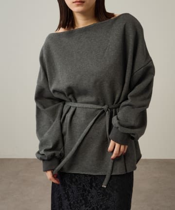 Omekashi(オメカシ) チョーカー付きオフショルスウェット