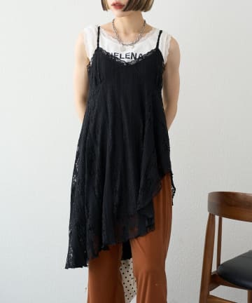 【25AW】アシメレースキャミワンピース