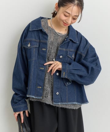 un dix cors(アンディコール) 《上品なリラックス感》ラメリリヤーン針抜きニット