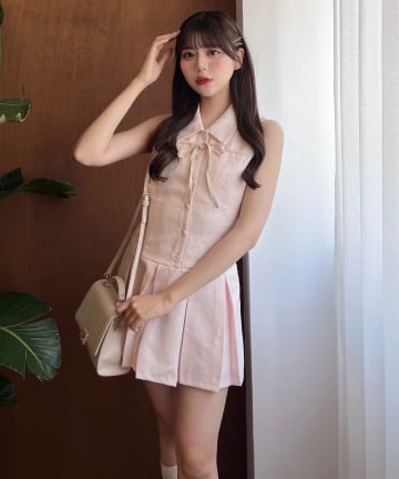 OLIVE des OLIVE(オリーブ デ オリーブ) 【完売カラー再販売】YUI企画　ノースリーブシャツミニワンピース