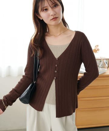 DISCOAT(ディスコート) 【ご好評につき新色追加!/着映え/細見え】リブレイヤード風プルオーバー《WEB限定》