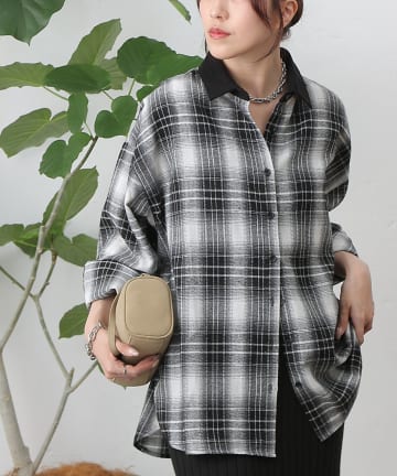 COLONY 2139(コロニー トゥーワンスリーナイン) 襟コーデュロイチェックシャツ