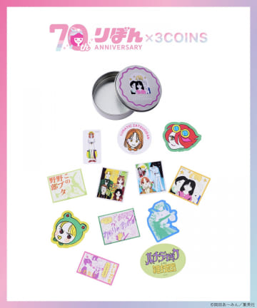 3COINS(スリーコインズ) 缶入りステッカー／ルナティック雑技団（りぼん70周年）
