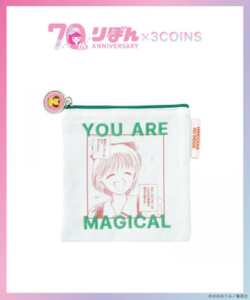 3COINS(スリーコインズ) ポーチ／姫ちゃんのリボン（りぼん70周年）