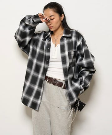 WHO’S WHO gallery(フーズフーギャラリー) KOOKYNオンブレチェックシャツ