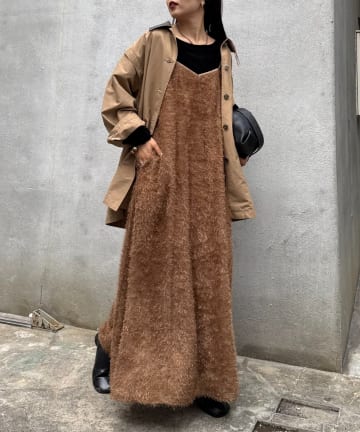 CIAOPANIC TYPY(チャオパニックティピー) サテンパイピングフェザー2WAYキャミワンピ