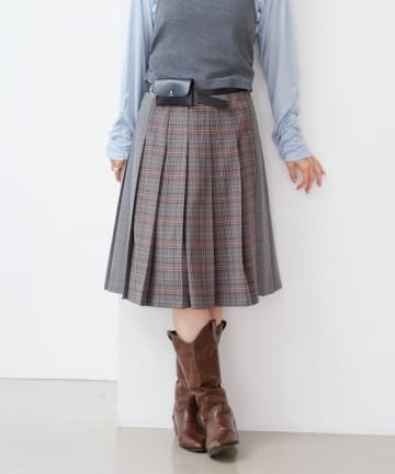 Kastane(カスタネ) 【9.6(土)12:00-9.7(日)23:59二日限定販売/再入荷なし/オーダー会限定アイテム】チェックミドルスカート