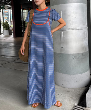 【HELLO.SANFRANCISCO】アソート柄TEE付きキャミワンピース