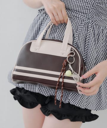 NICE CLAUP / OLIVE des OLIVE OUTLET(ナイスクラップ  / オリーブ デ オリーブ アウトレット) 【RMAF】テニスチャーム付き２WAYボストン