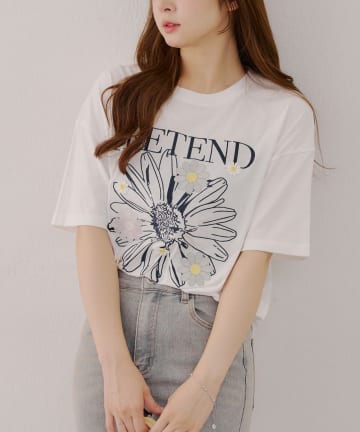 NICE CLAUP / OLIVE des OLIVE OUTLET(ナイスクラップ  / オリーブ デ オリーブ アウトレット) 【RMAF】デイジーBIGTシャツ
