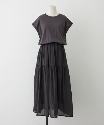 Remind me and forever(リマインドミーアンドフォーエバー) ティアード切替ワンピース