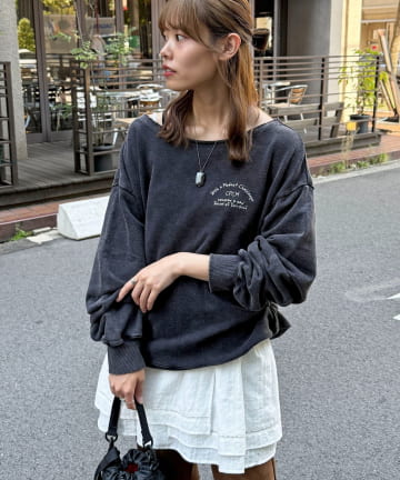 CPCM(シーピーシーエム) 【ASUKA監修】パウダー加工ワンショルスウェット