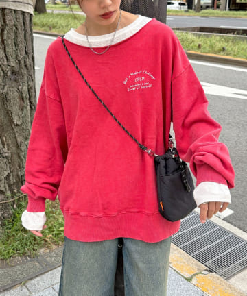CPCM(シーピーシーエム) 【ASUKA監修】パウダー加工ワンショルスウェット