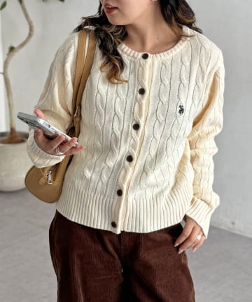 CPCM(シーピーシーエム) 【U.S. POLO ASSN.】ケーブルカーディガン