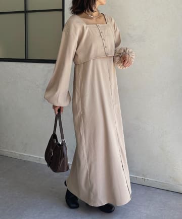 Thevon.(ゼヴォン) シャーリングボレロ×キャミワンピース