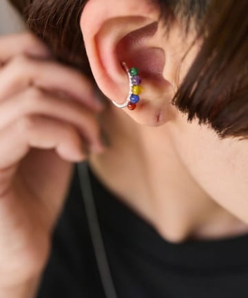 ear PAPILLONNER(イア パピヨネ) 《WEB限定/スターリングシルバー使用》ファイブカラーイヤーカフ