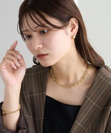 DISCOAT(ディスコート) 【GOLDY】オーバーラップチェーンネックレス
