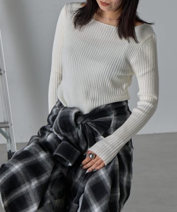 -goocy-(グーシー) ワイドクルーネックニット