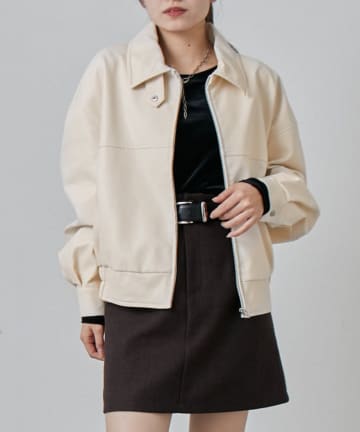 Lui's(ルイス) シンセティックレザーブルゾン