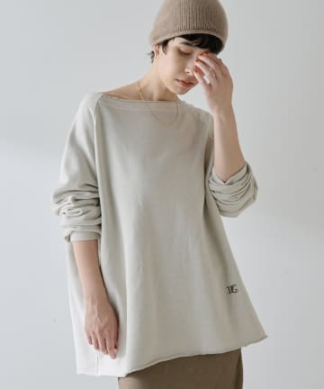 Whim Gazette(ウィム ガゼット) オフショル裏毛プルオーバー