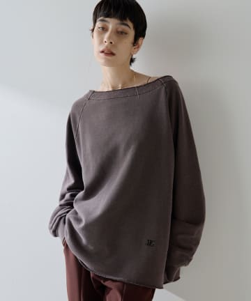 Whim Gazette(ウィム ガゼット) オフショル裏毛プルオーバー