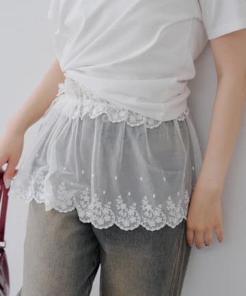 NICE CLAUP / OLIVE des OLIVE OUTLET(ナイスクラップ  / オリーブ デ オリーブ アウトレット) 【RMAF】重ねぎ風スカラップレース