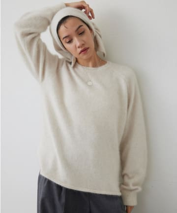 Whim Gazette(ウィム ガゼット) 【THE PAUSE】ファーニットスカーフSET プルオーバー