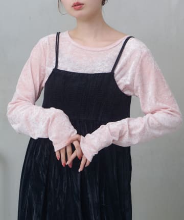 Kastane(カスタネ) 【新色追加/7色展開】スタッズベロアプルオーバー