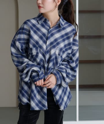 Kastane(カスタネ) 【2025AWカタログ/S.Mサイズ展開】ネルチェックシャツ