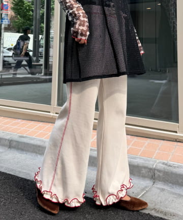 CIAOPANIC TYPY(チャオパニックティピー) 【HELLO.SANFRANCISCO/ハローサンフランシスコ】コーデュロイ裾フリルフレアパンツ