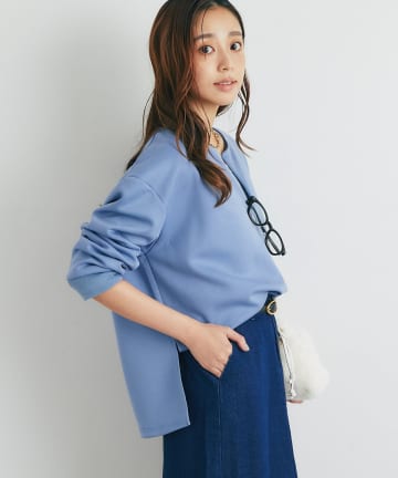 un dix cors(アンディコール) 《楽ちんキレイ見え》ハーフジップダンボールポンチョ