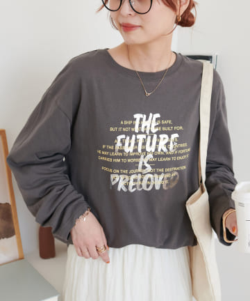 OUTLET(アウトレット) 【Discoat】ハクプリントロングスリーブTシャツ