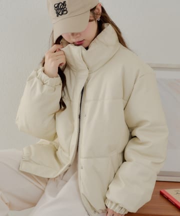 Remind me and forever(リマインドミーアンドフォーエバー) 【WEB先行販売】スタンドカラー中綿ブルゾン