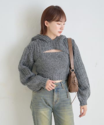 mline(エムライン) [mline]ニットパーカーSET